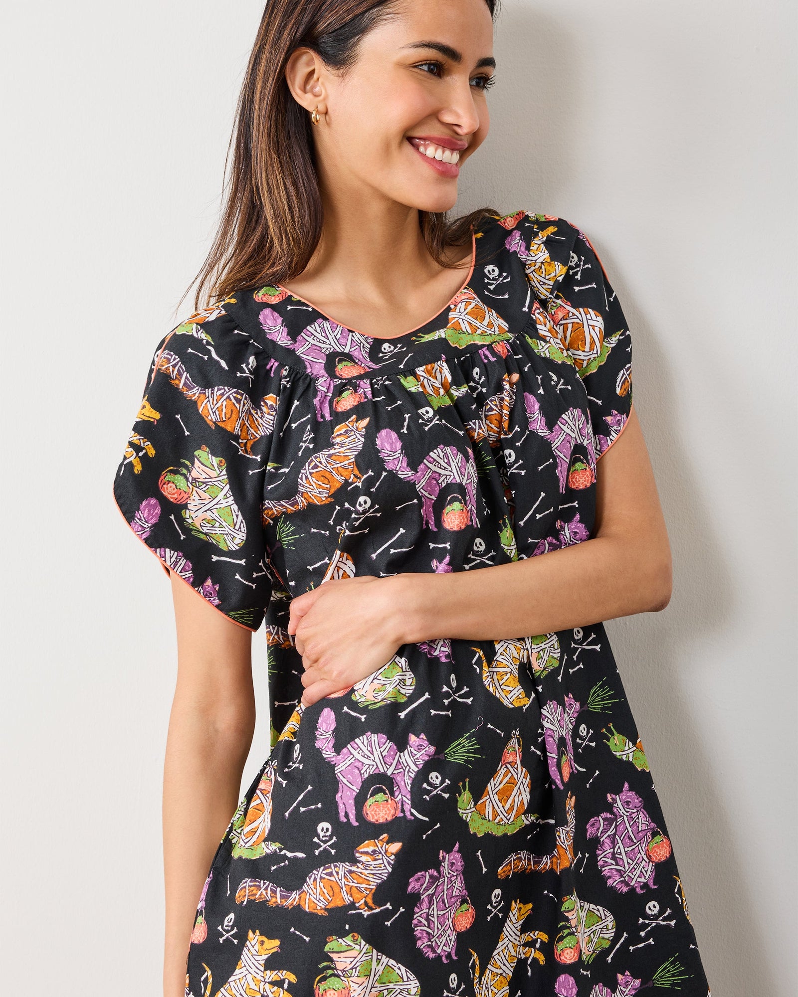 Monster Mash - Retro Dreams Nightgown - Haunted House - Printfresh
