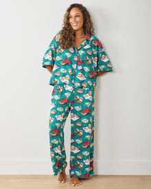 Blinis & Martinis - Eco Satin Wildest Dreams Set - Mid Century Blue - Printfresh