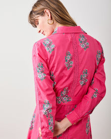 Bouquet Blossoms - Meredith Dress - Hot Pink - Printfresh