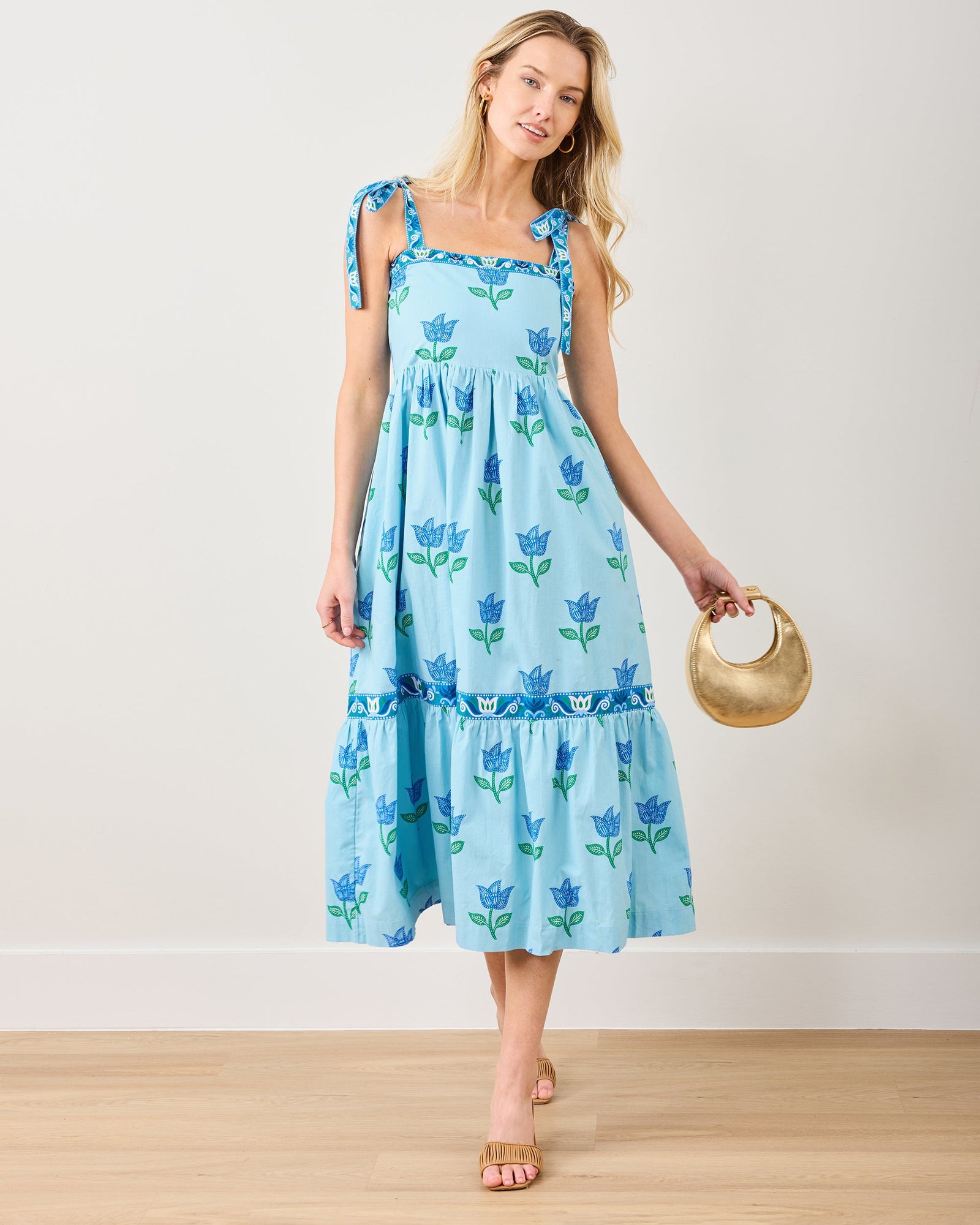 Tulip Bloom - Way Around Dress - Oasis Sky - Printfresh