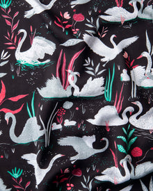 Enchanted Swans - Eco Satin Wildest Dreams Set - Starless Sky - Printfresh