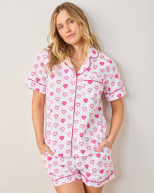 Candy Hearts - Short PJ Set - Pale Pink - Printfresh