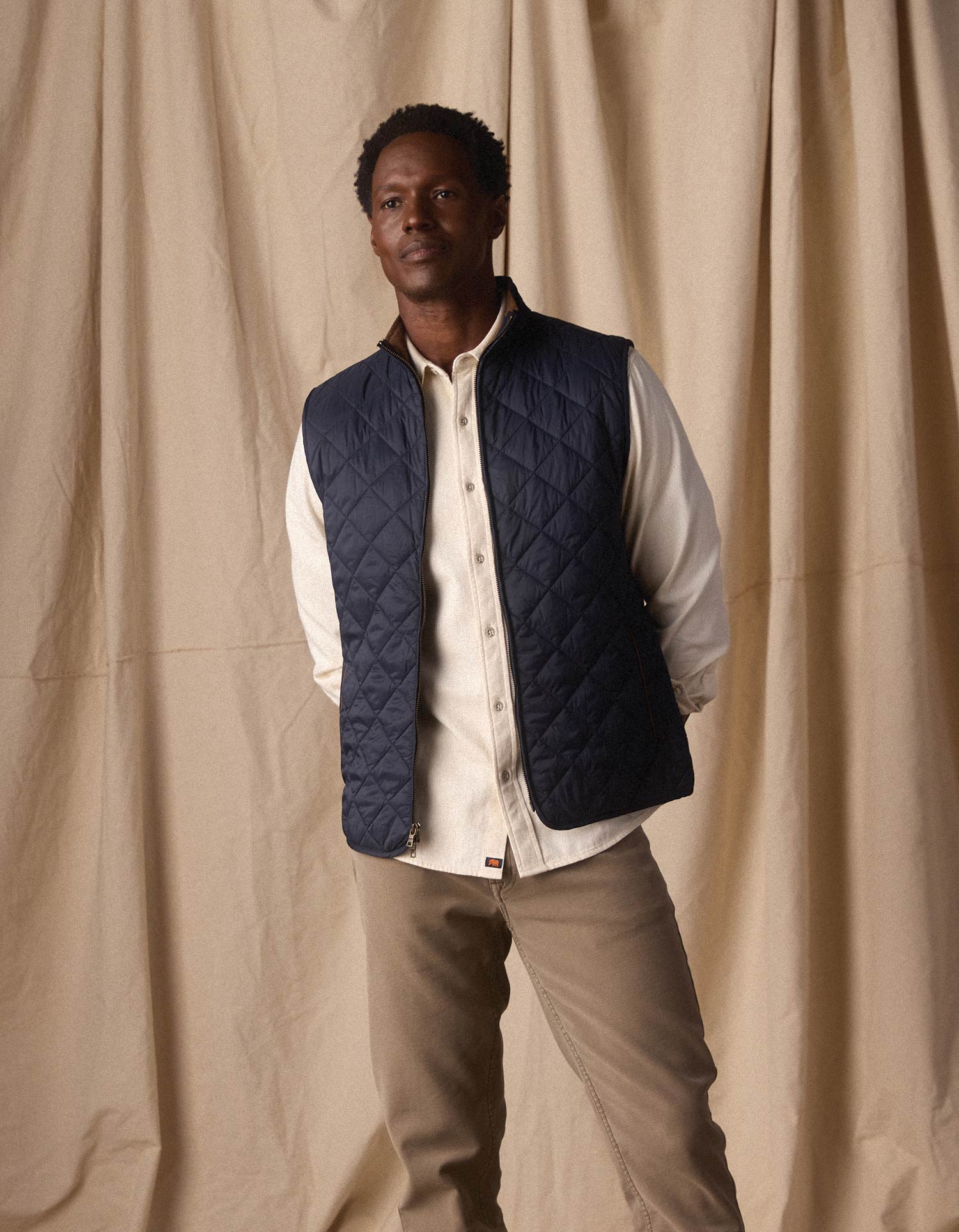 Men | Quilted Liner Vest | Navy
