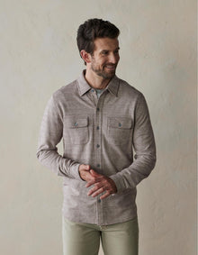 Men | Textured Knit Shirt | Oxblood