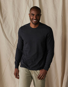 Men | Lennox Jersey Long Sleeve Tee | Heather Charcoal