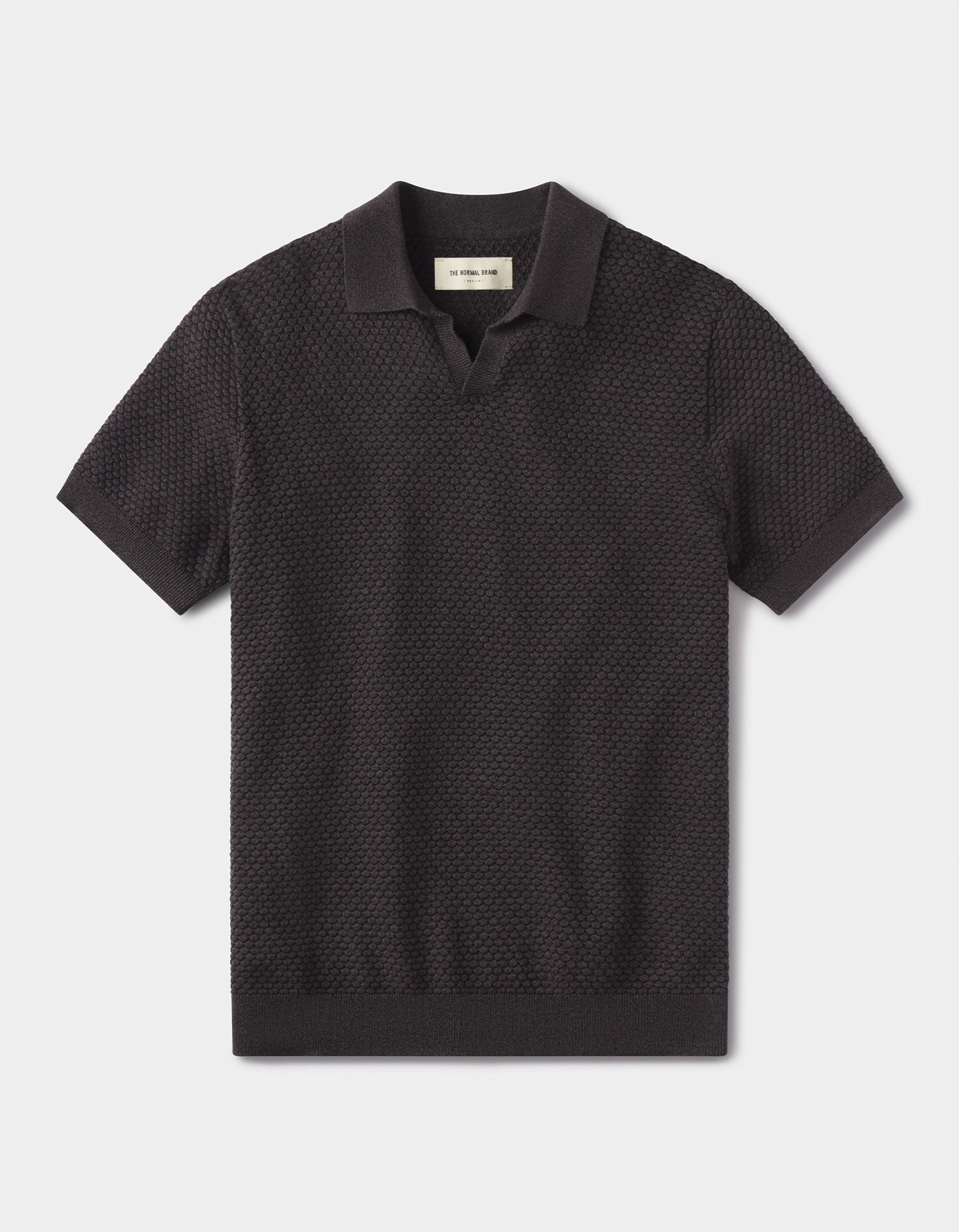 Men | Robles Knit Jacquard Polo | Charcoal