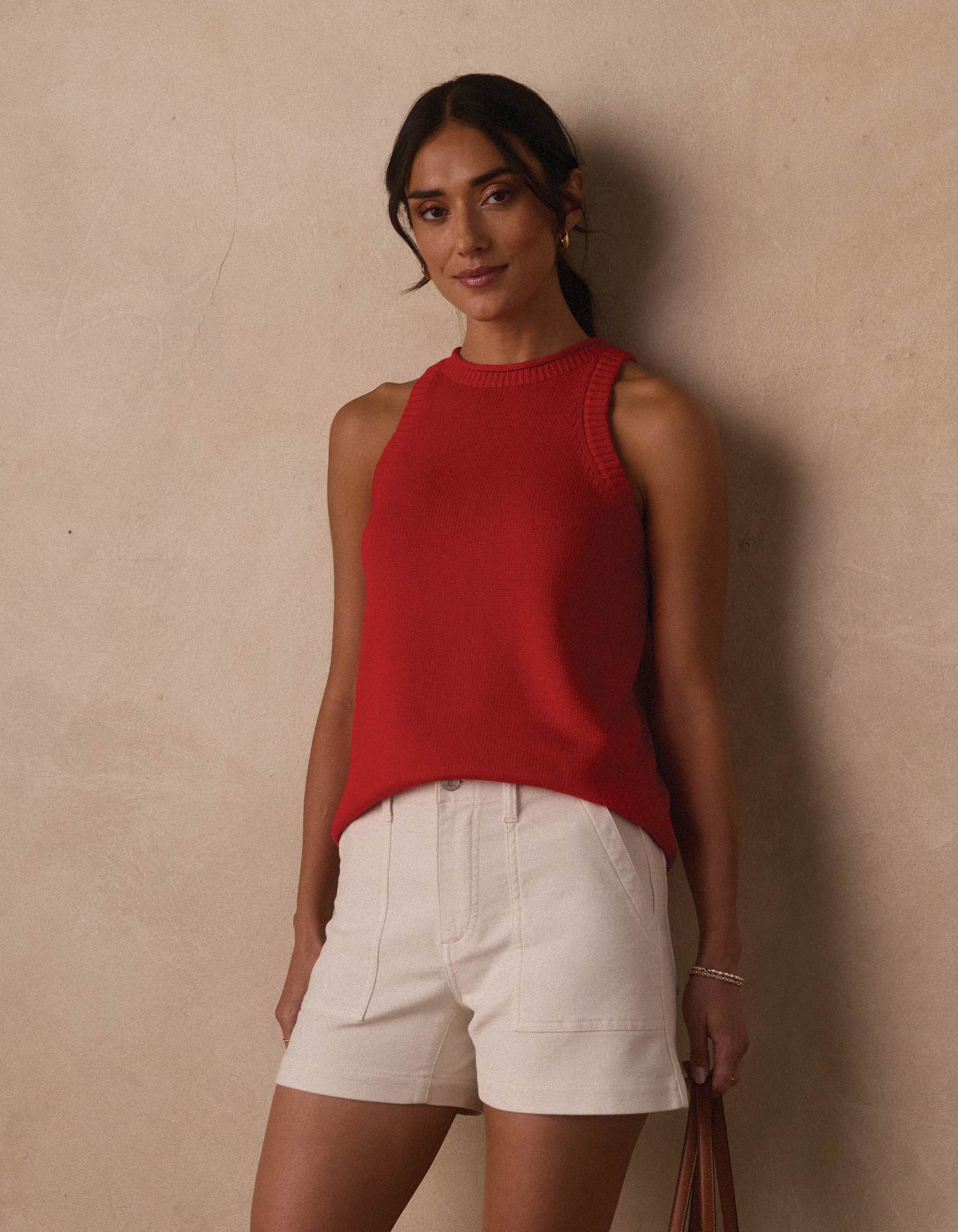 Women | Wanderlust Hi-Neck Tank | Poppy Red