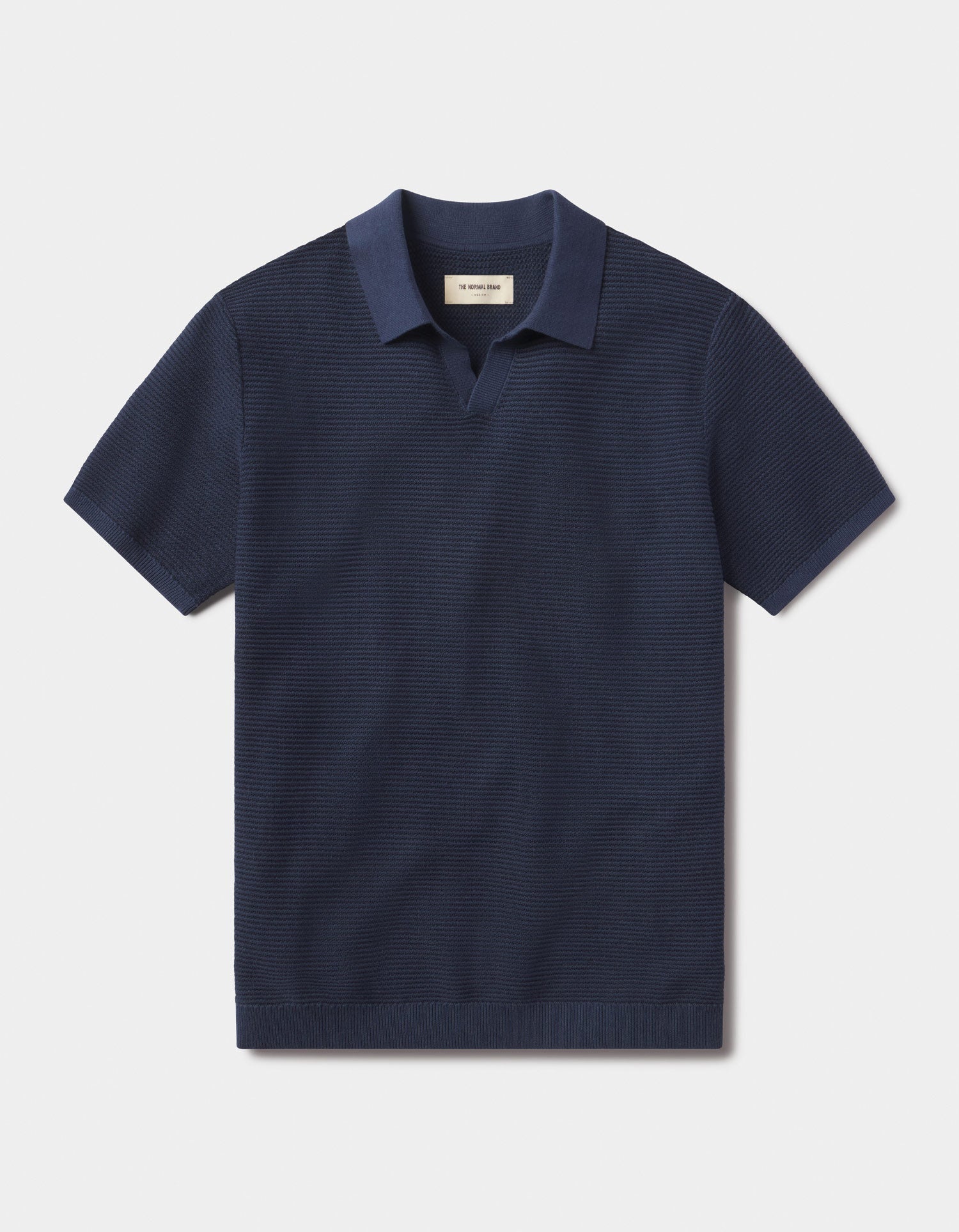 Men | Robles Birdseye Knit Polo | Denim/Dark Navy