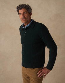 Men | Homebound Polo Sweater | Dark Sea
