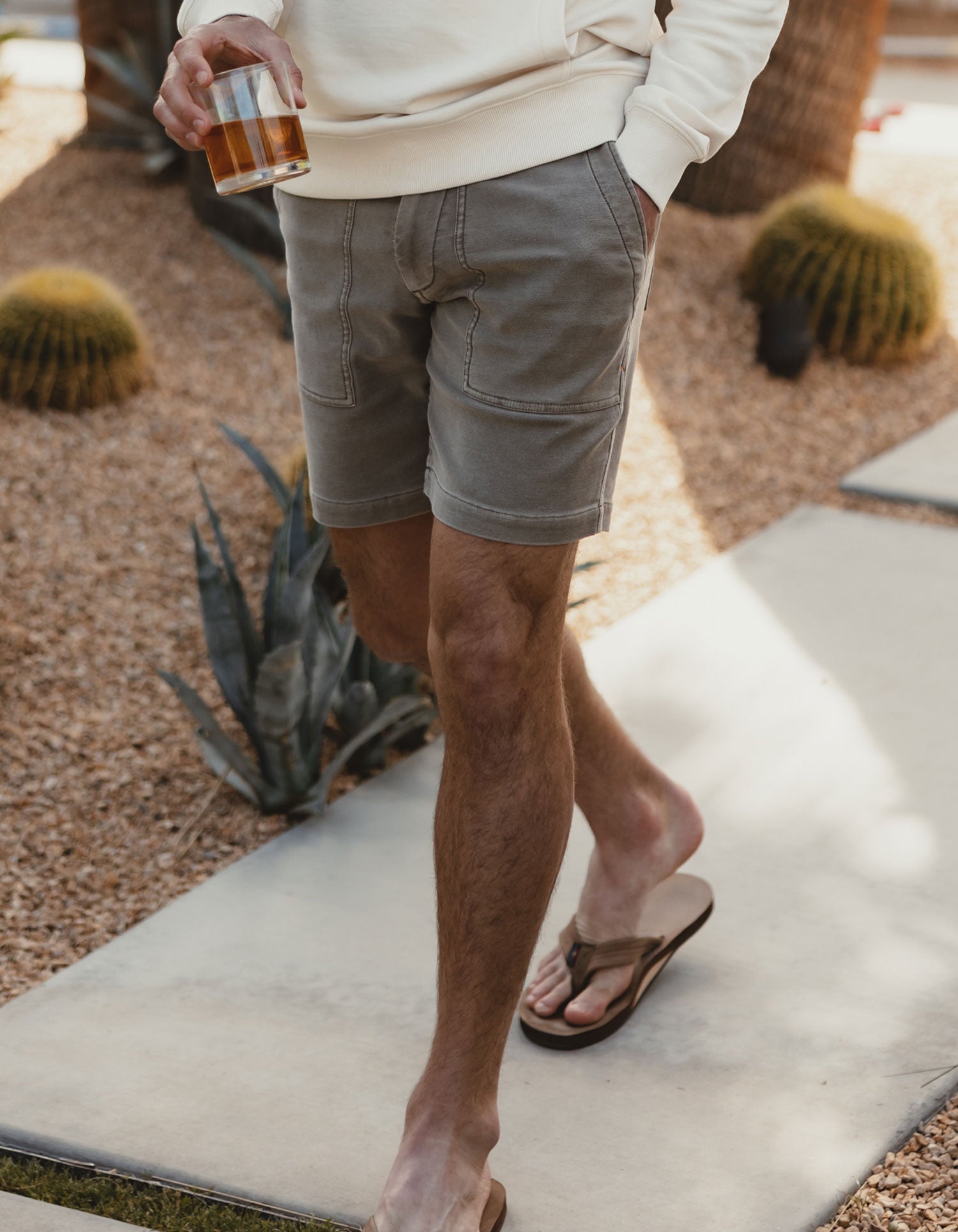 Men | Comfort Terry Utility Short | Taupe