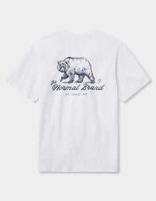 Men | Illustrated Bear Tee | White
