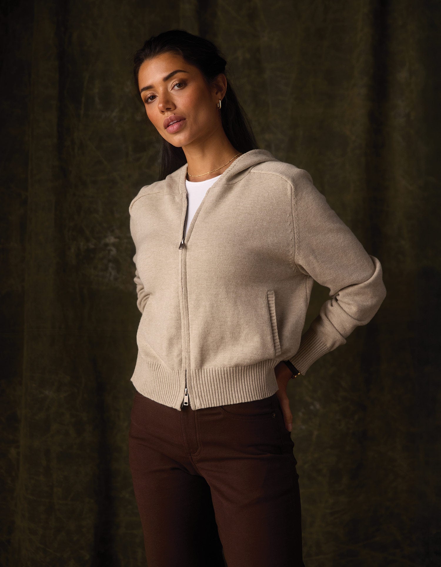 Women | Lola Full Zip Hoodie | Oat