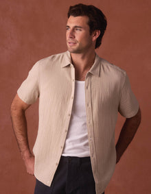 Men | Kalo Short Sleeve Button Up | Pumice