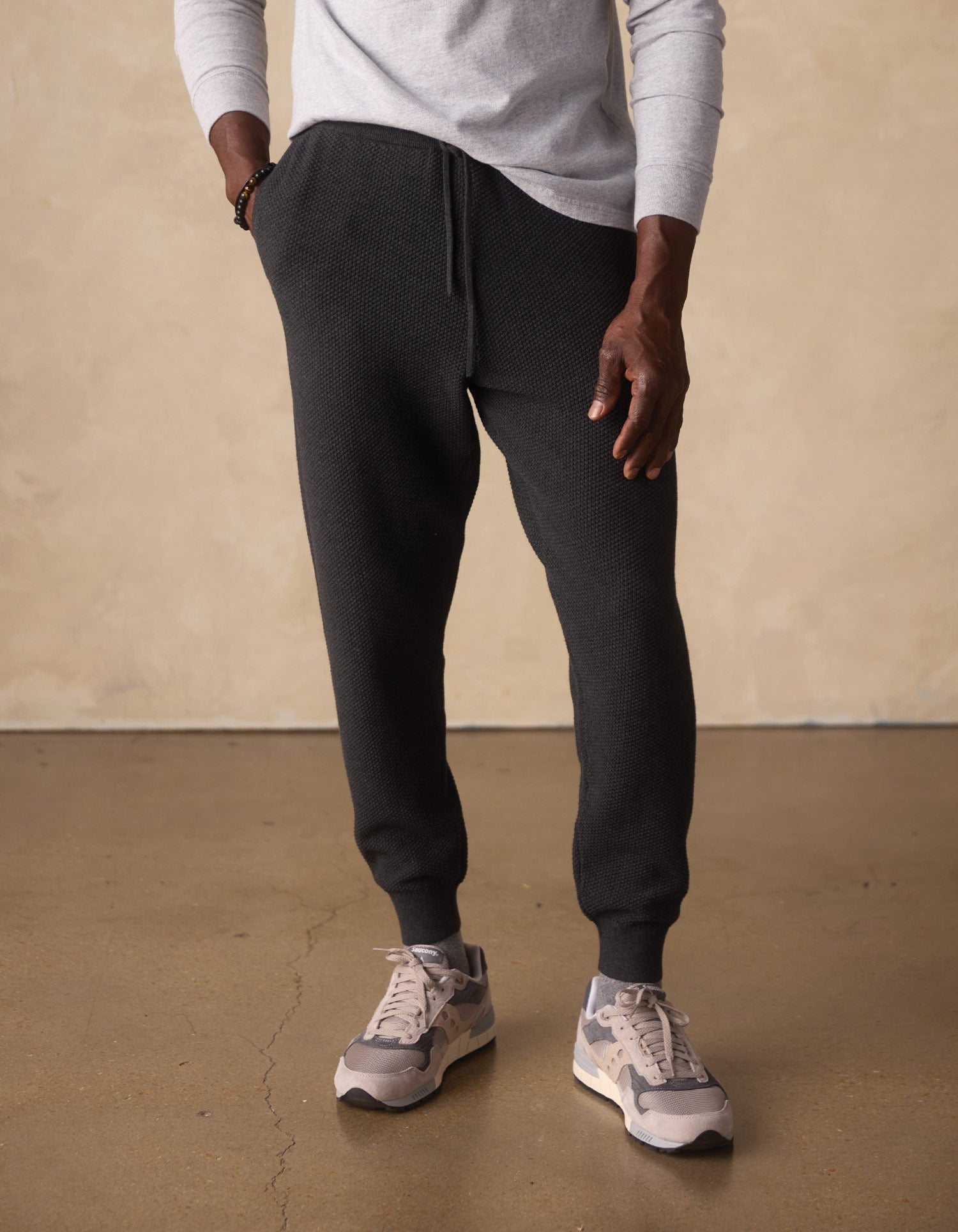 Men | COOLMAX® Textured Jogger | Dark Charcoal