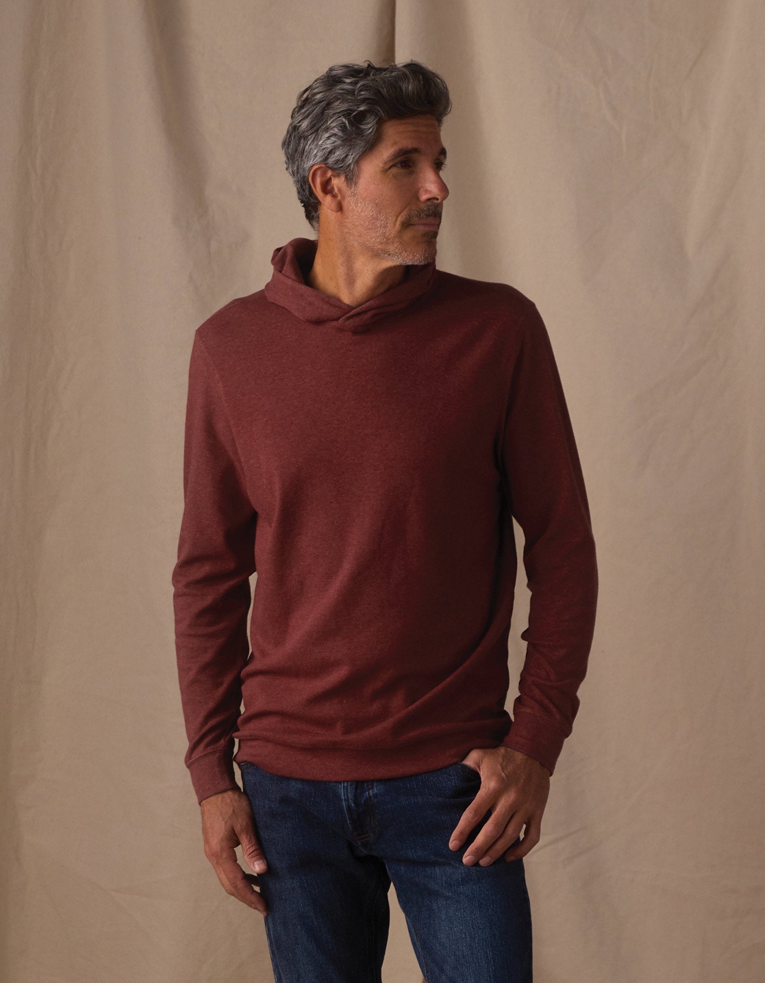 Men | Puremeso Essential Hoodie | Redwood