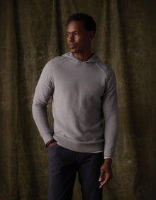 Men | COOLMAX® Textured Hoodie Sweater | Greystone