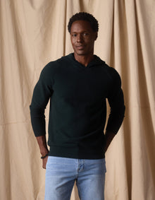 Men | COOLMAX® Textured Hoodie Sweater | Varsity Green