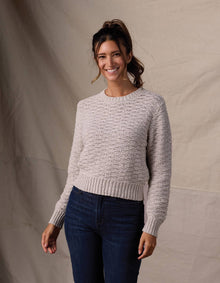 Women | Openwork Fisherman Sweater | Sandstone