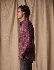 Men | Hudson Double Brushed Flannel | Mineral Red Plaid