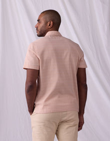 Men | Freshwater Camp Shirt | Dusty Rose Dobby