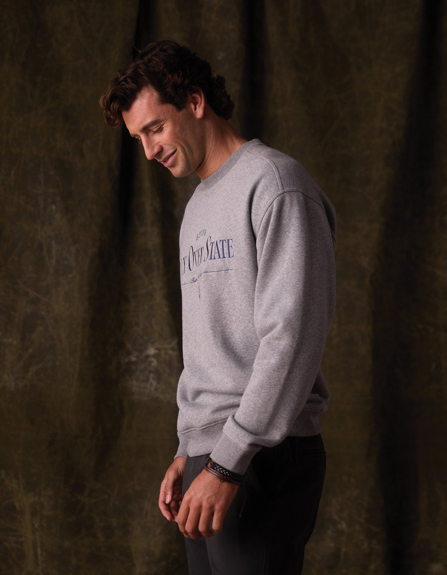Men | Normal Fleece Graphic Pullover | Heather Grey