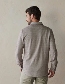 Men | Textured Knit Shirt | Oxblood