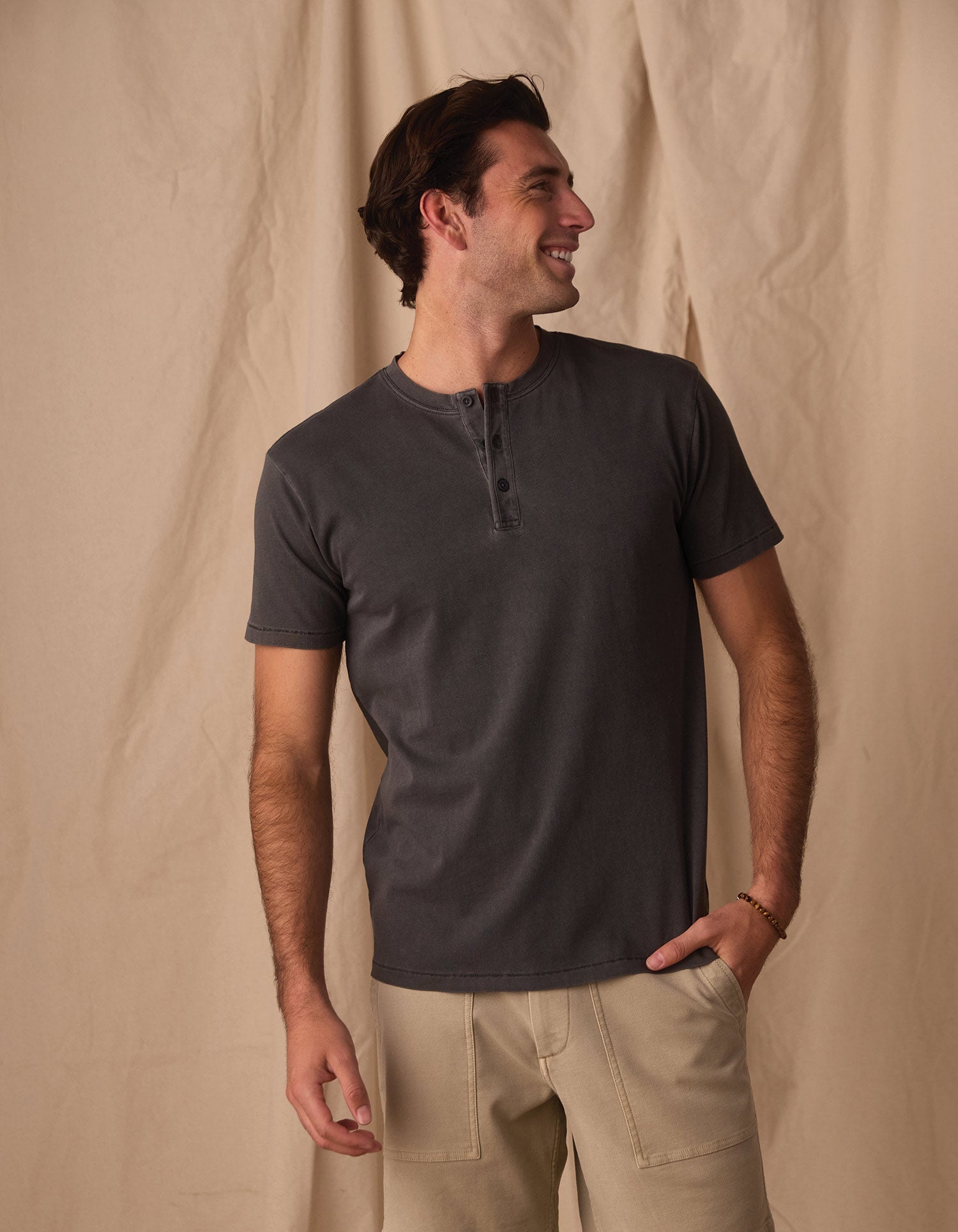 Men | Normal Jersey Henley | Shadow