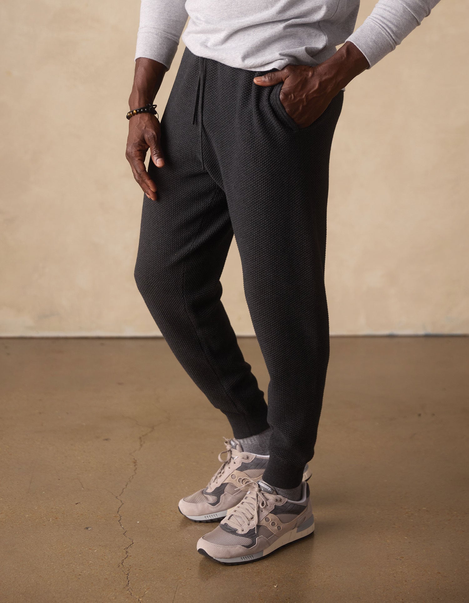 Men | COOLMAX® Textured Jogger | Dark Charcoal