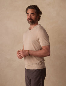 Men | Summer Linen-Blend Polo | Jute