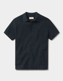 Men | Robles Textured Knit Polo | Dark Oasis