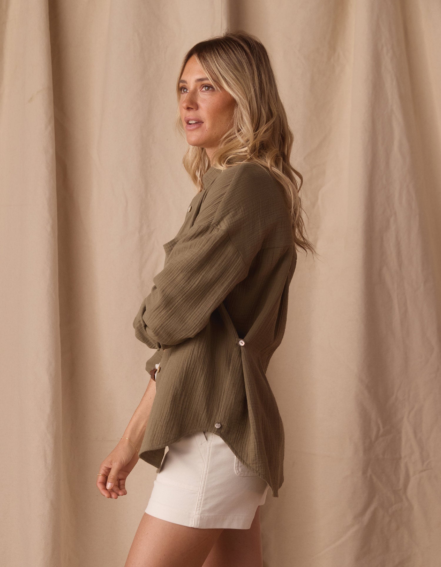 Women | Kalo Weekender Overshirt | Deep Sage