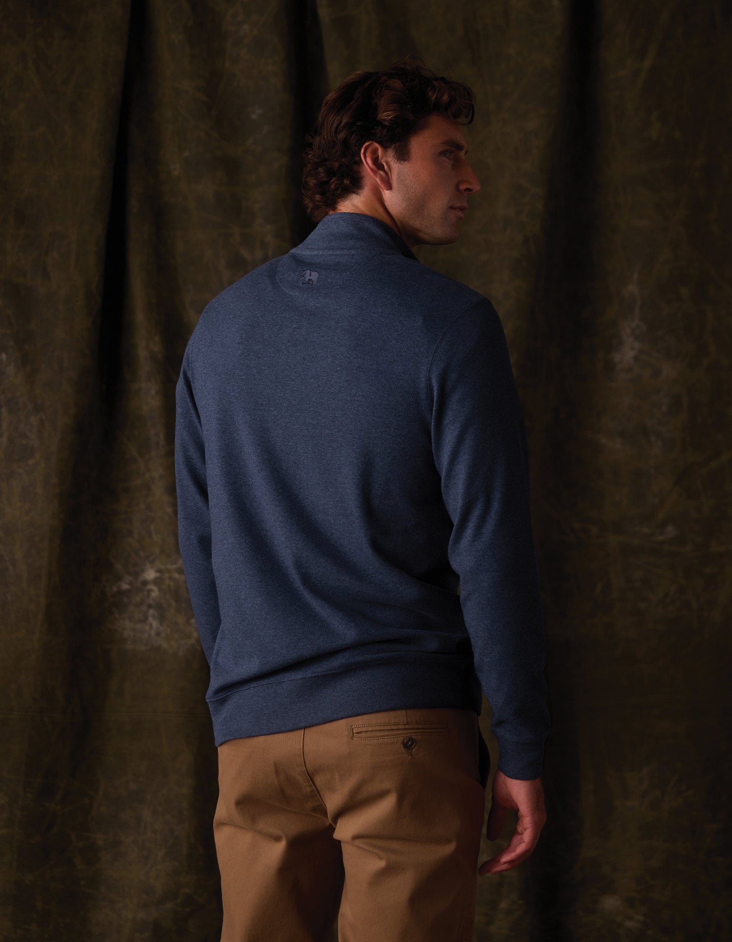 Men | Puremeso Weekend Quarter Zip | Indigo Blue