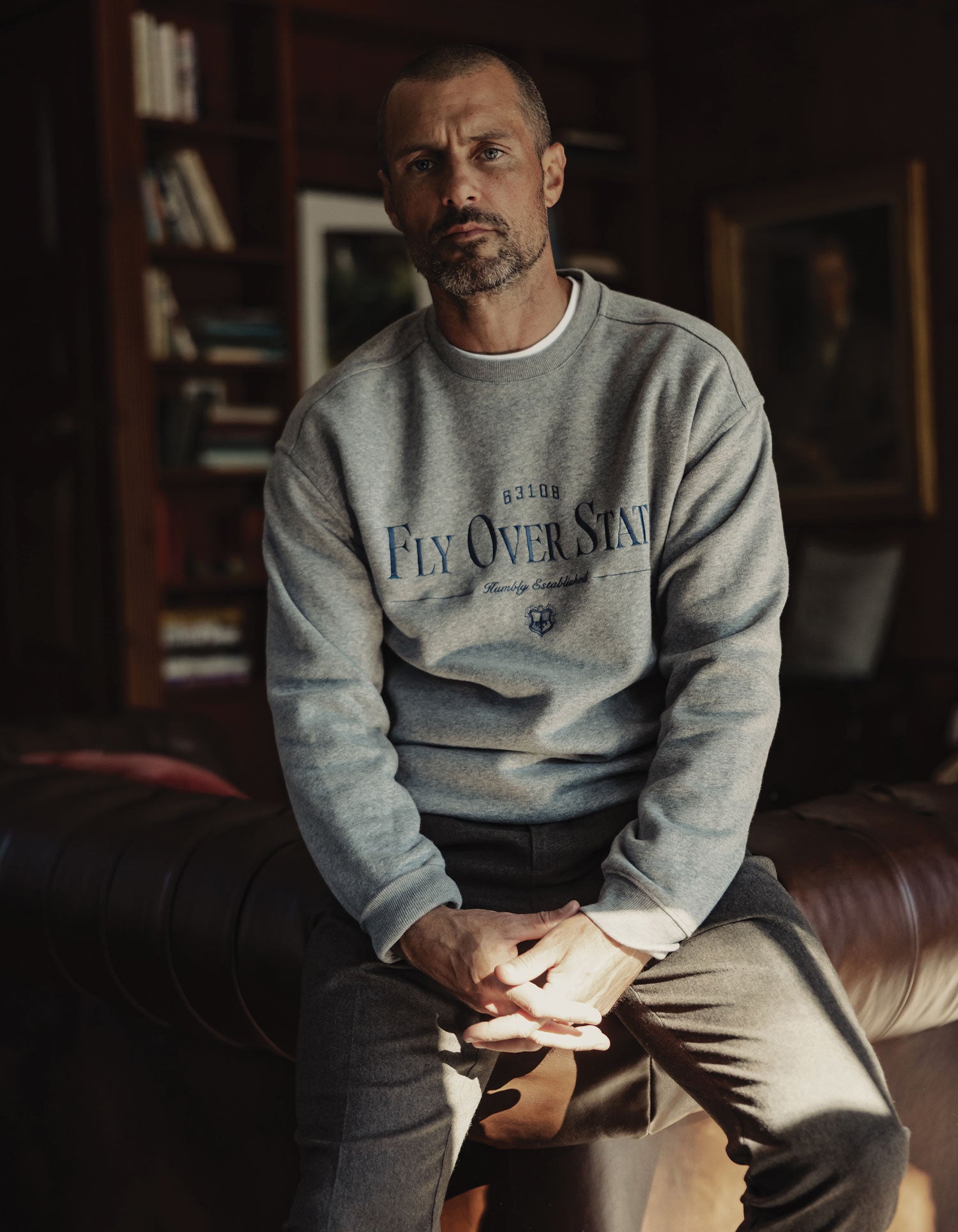 Men | Normal Fleece Graphic Pullover | Heather Grey