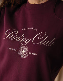 Women | Normal Fleece Graphic Crewneck | Port Wine