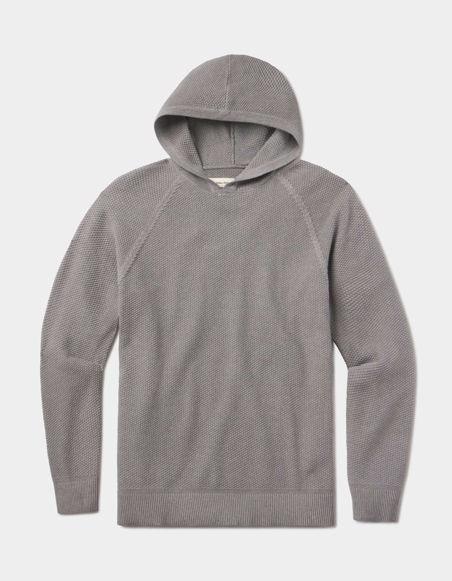 Men | COOLMAX® Textured Hoodie Sweater | Greystone