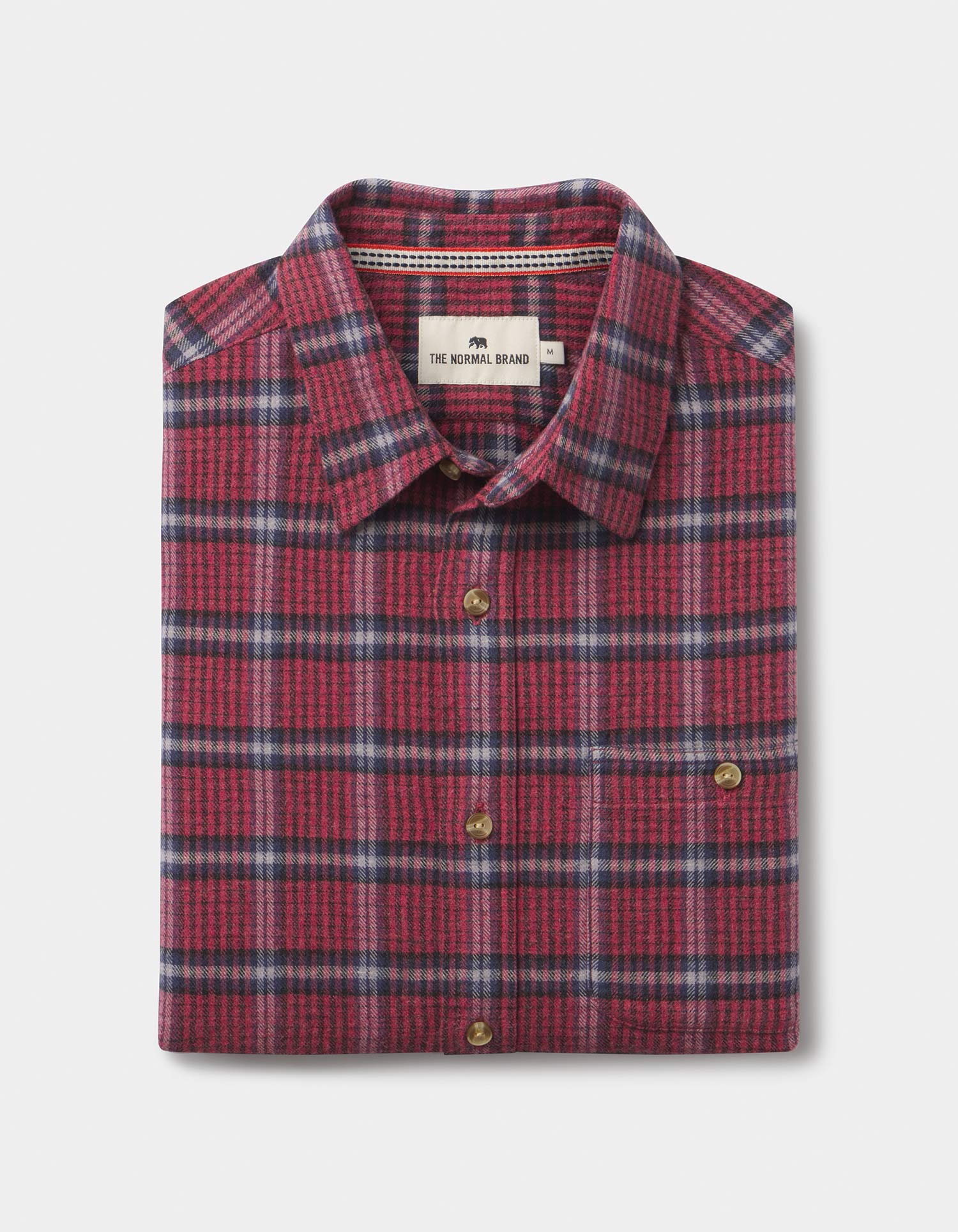 Men | Hudson Double Brushed Flannel | Mineral Red Plaid