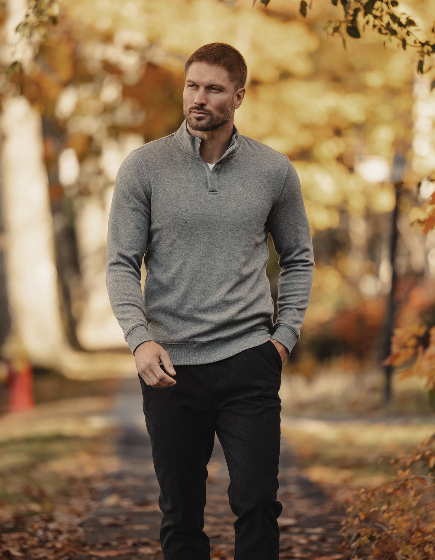 Men | Fleece Puremeso Quarter Zip | Athletic Grey