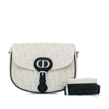 Dior | Pre-Owned Medium Perforated Calfskin Oblique Bobby Flap | White