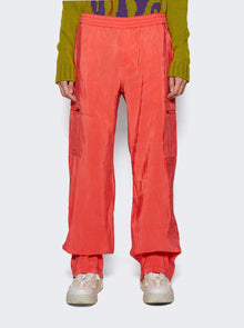 Men | Casella Meyer | Silk Typography Cargo Pants | Orange