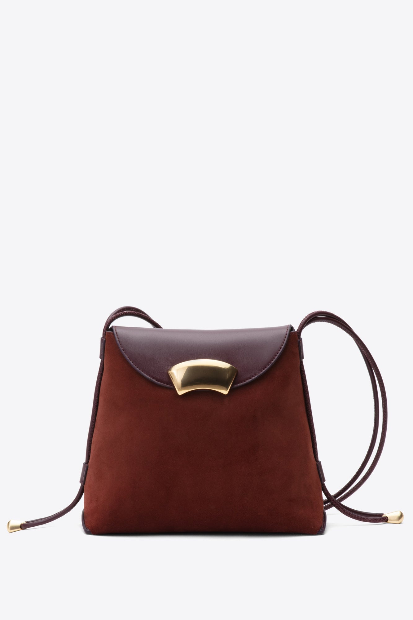 ID Petite Soft Shoulder Bag | Aubergine/Brick
