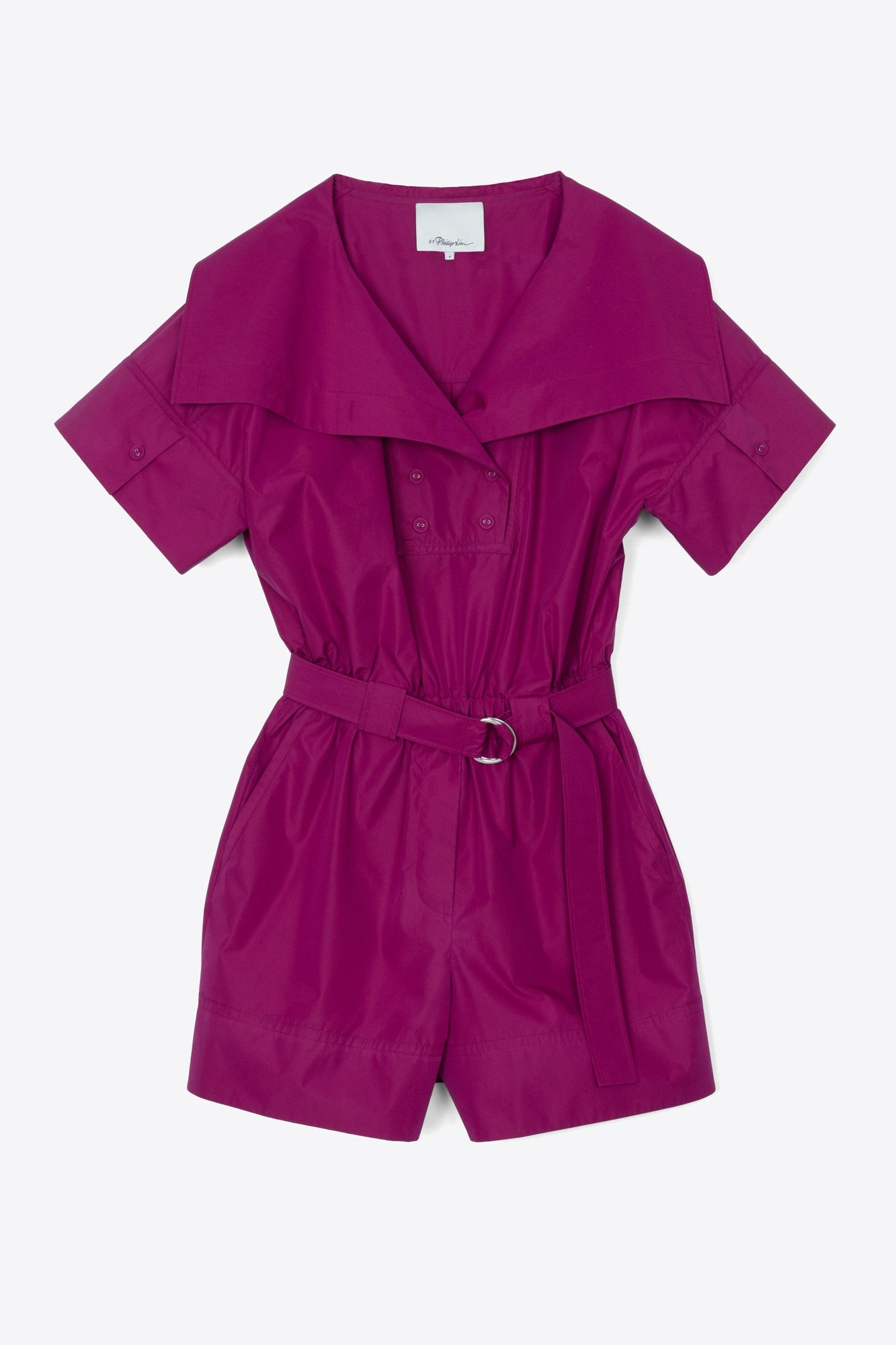 Belted Utility Romper | Mulberry