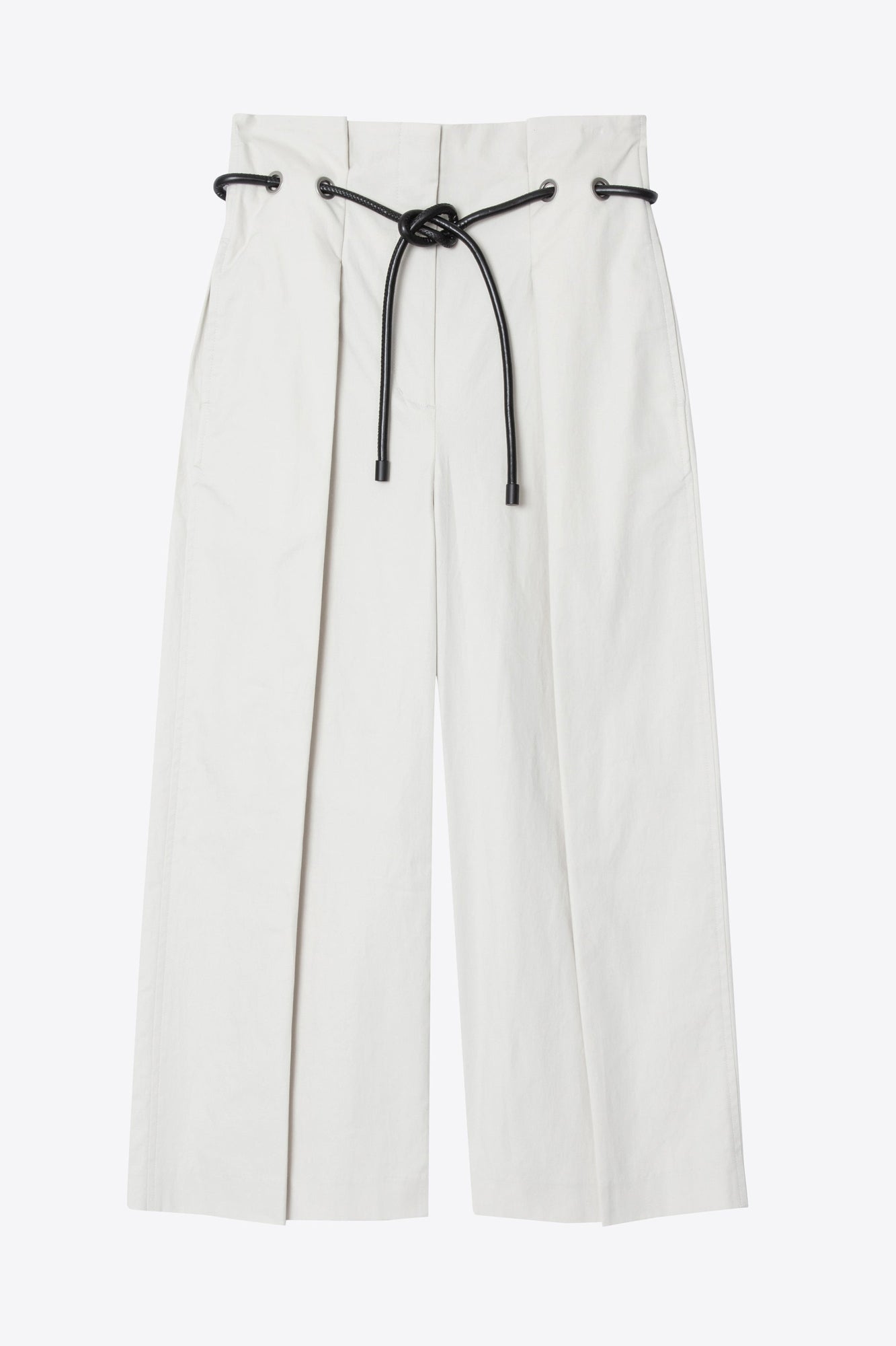Cropped Wide Leg Origami Trouser | Cement