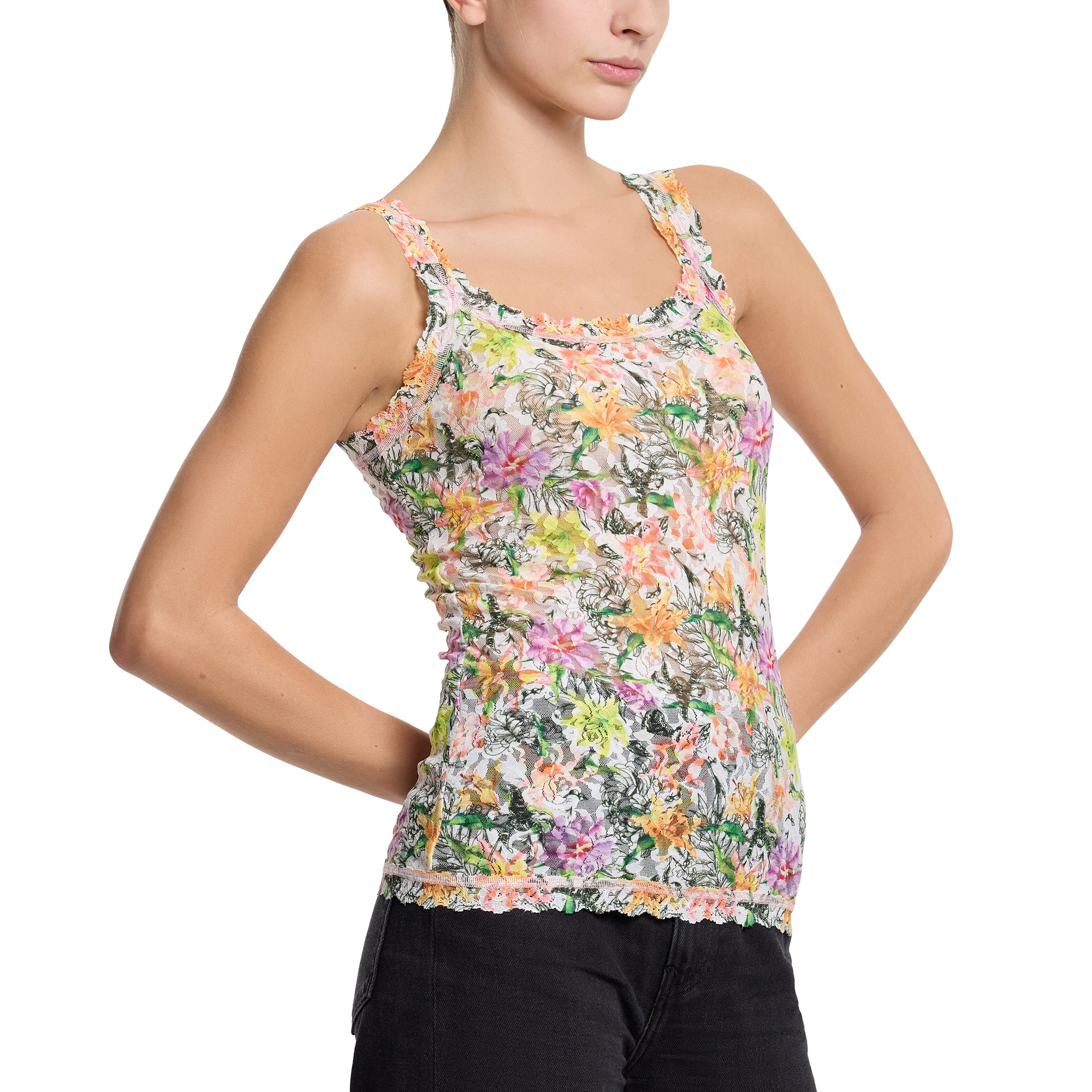 Signature Lace Unlined Camisole | Botany (White)