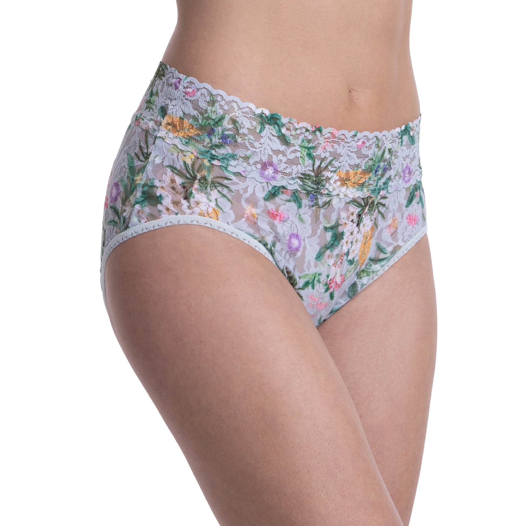 Signature Lace French Brief | Floriculture (Green)