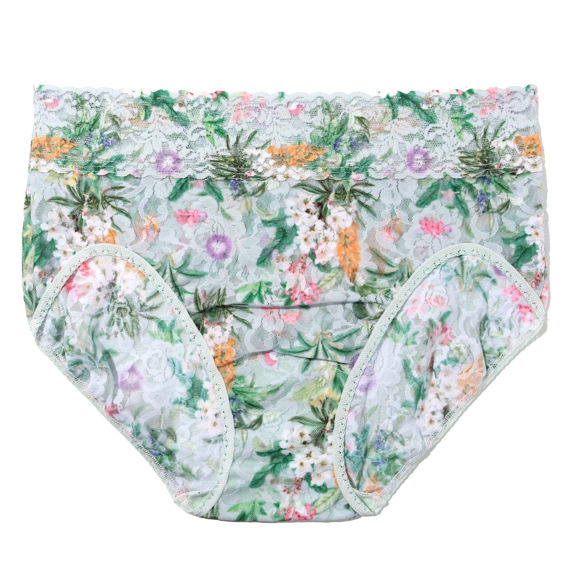 Signature Lace French Brief | Floriculture (Green)