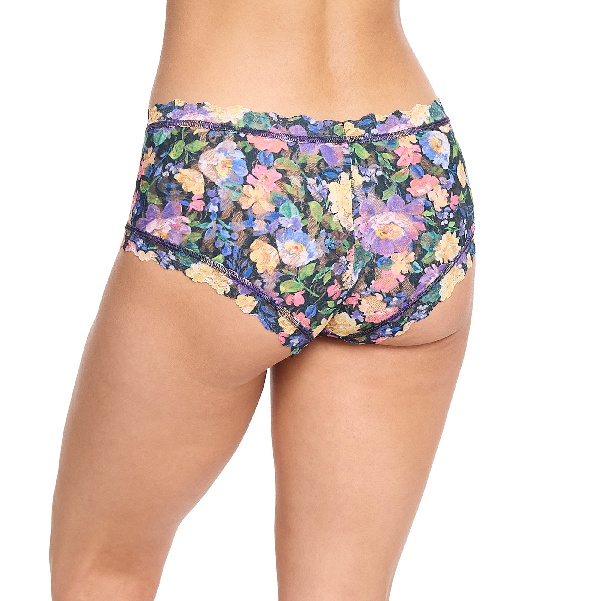 Signature Lace Boyshort | Dream Garden (Black)
