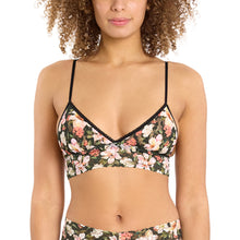 Signature Lace Padded Bralette | Dark Room Blooms (Black)