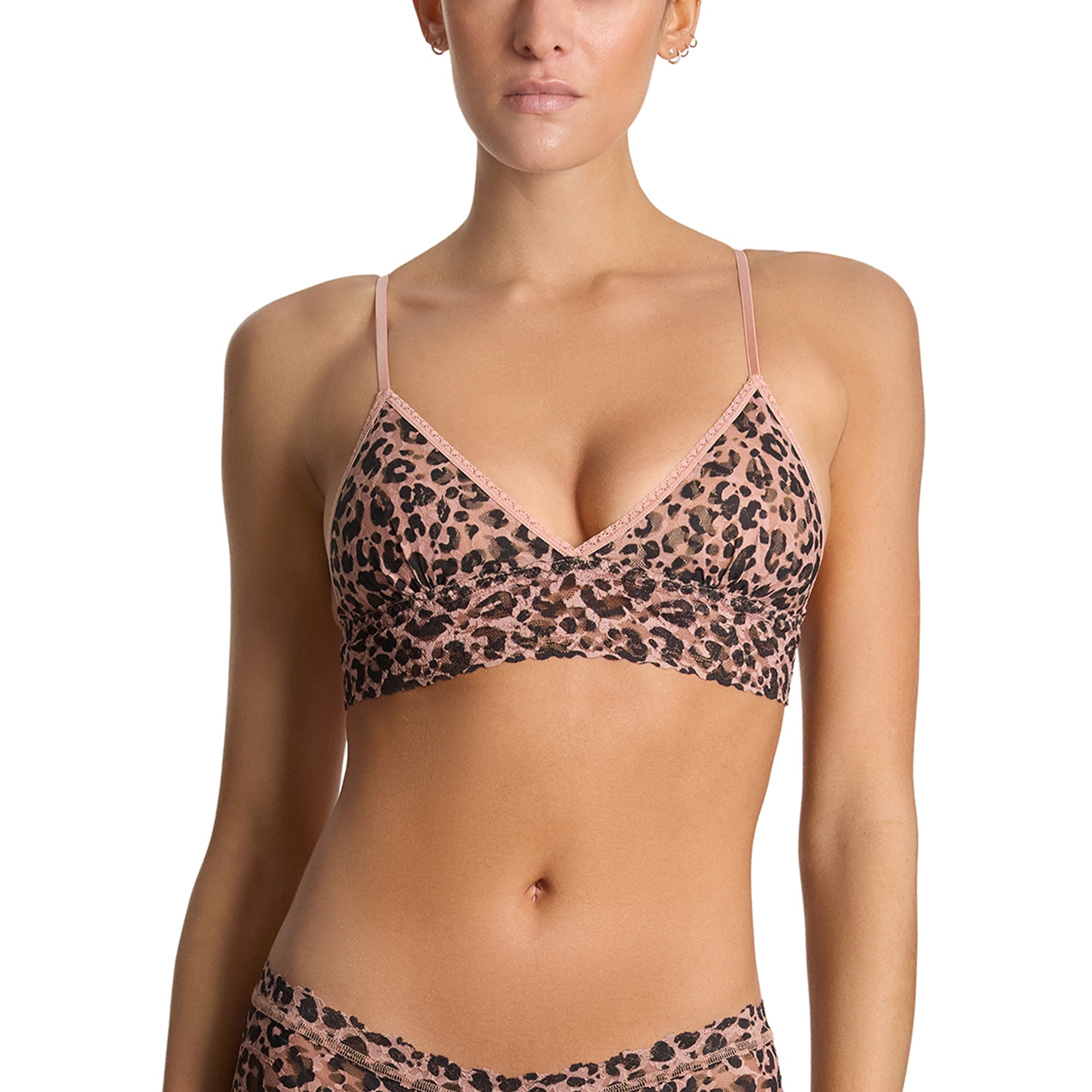 Signature Lace Padded Bralette | Walk On The Wild Side (Beige)