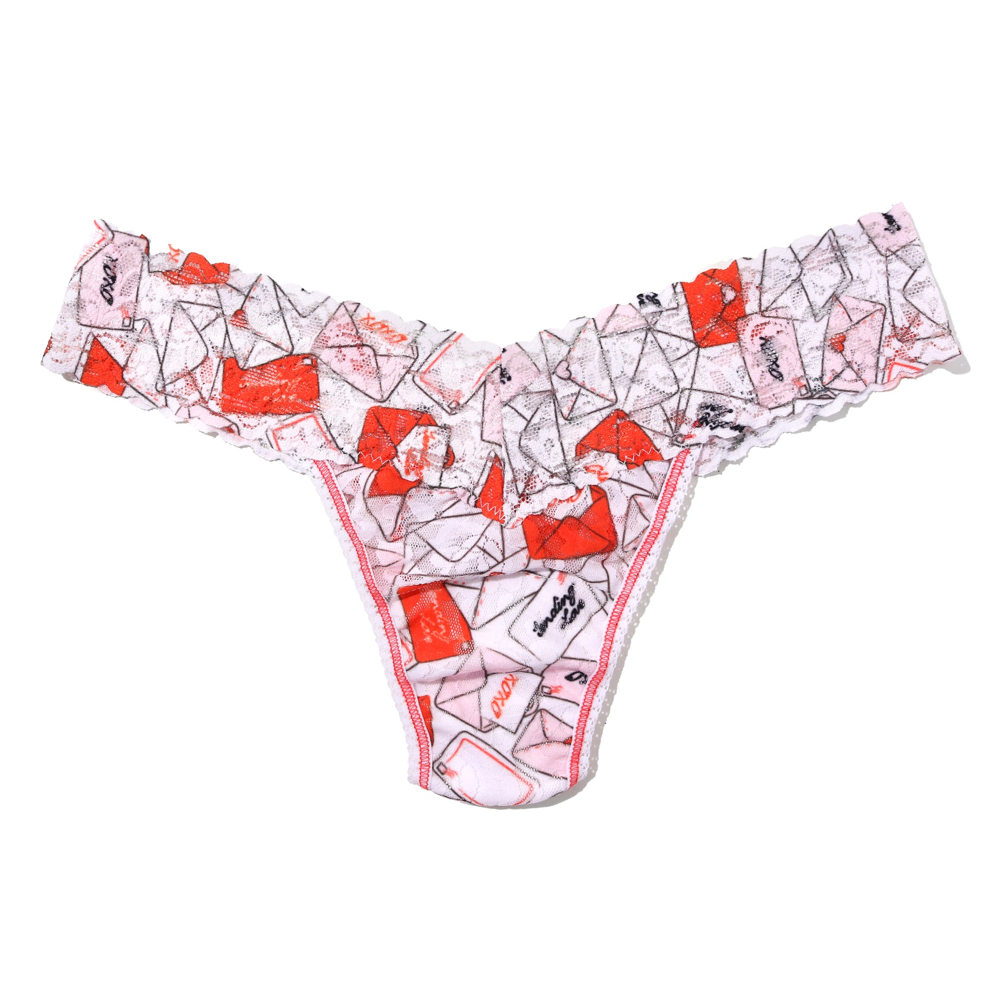 Signature Lace Low Rise Thong | With Love (White)
