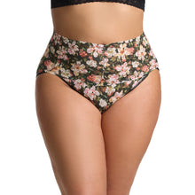 Plus Size Retro V-Kini | Dark Room Blooms (Black)